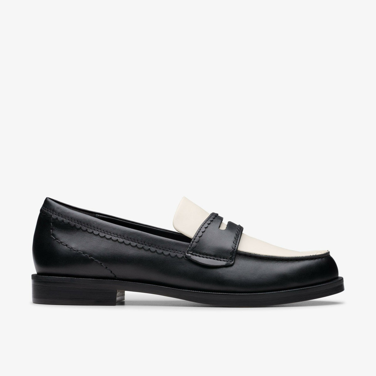 Straven Edge Black Combination Leather - Clarks Women