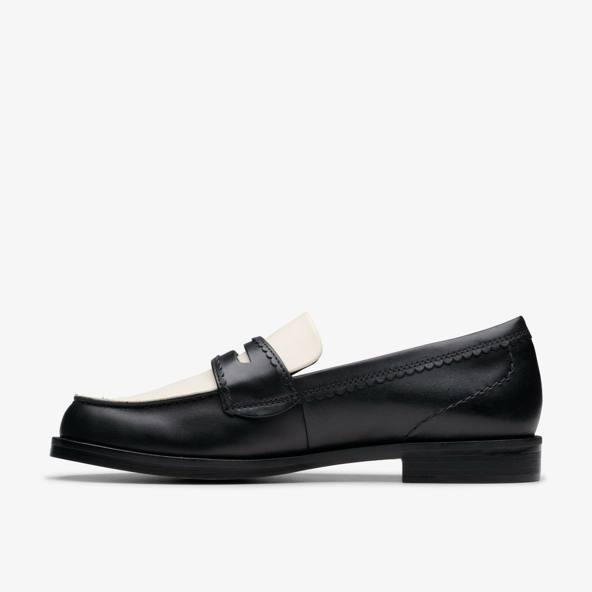Straven Edge Black Combination Leather - Clarks Women