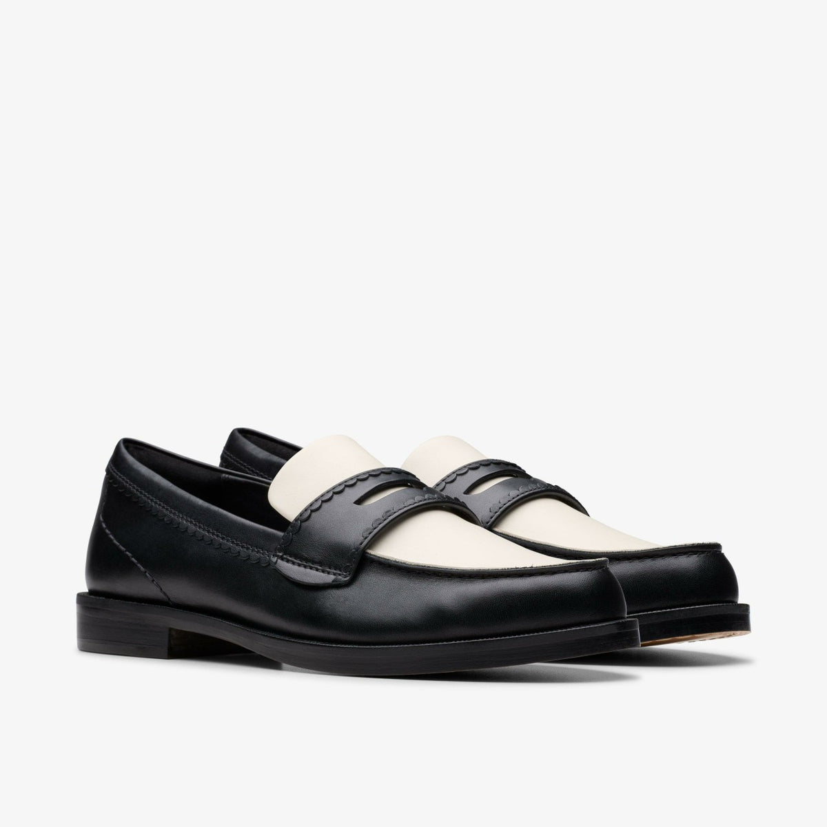 Straven Edge Black Combination Leather - Clarks Women