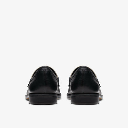 Straven Edge Black Combination Leather - Clarks Women