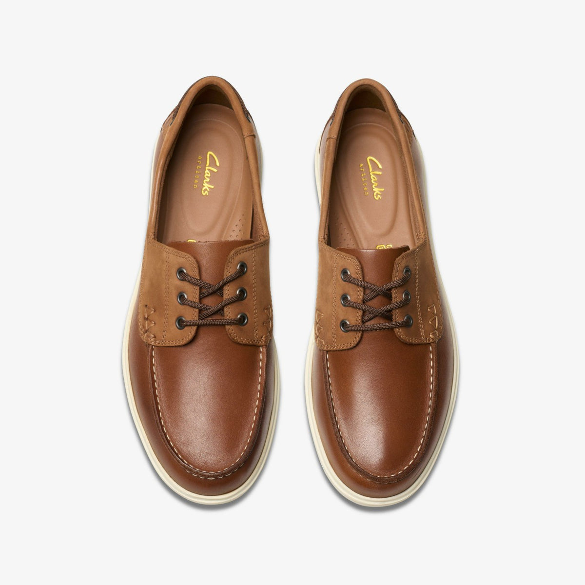 Bratton Boat Dark Tan Leather - Clarks Men