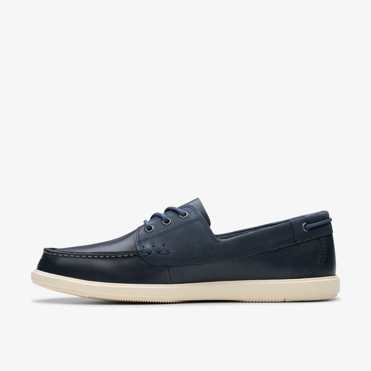 Bratton Boat Navy Leather - Clarks Men
