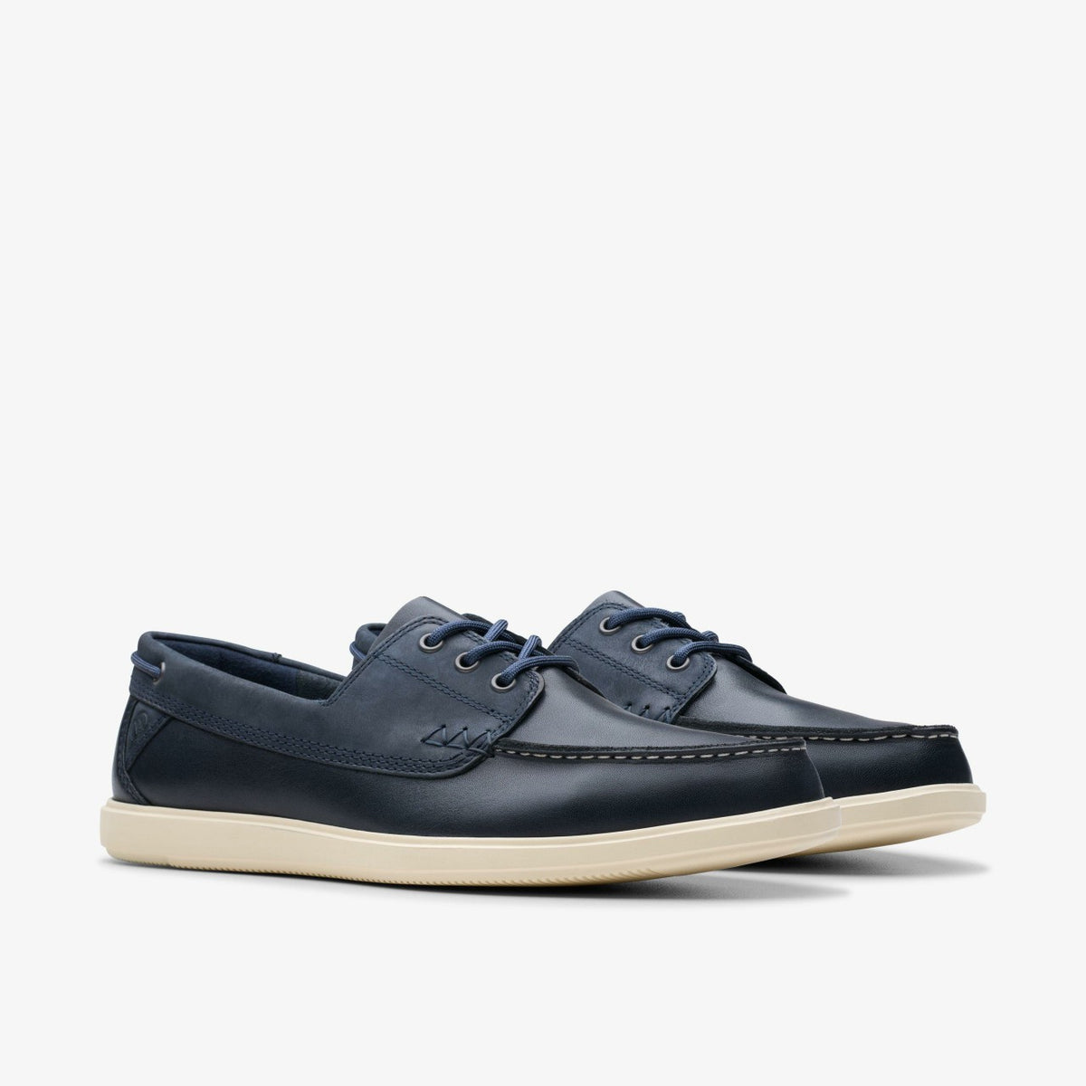 Bratton Boat Navy Leather - Clarks Men