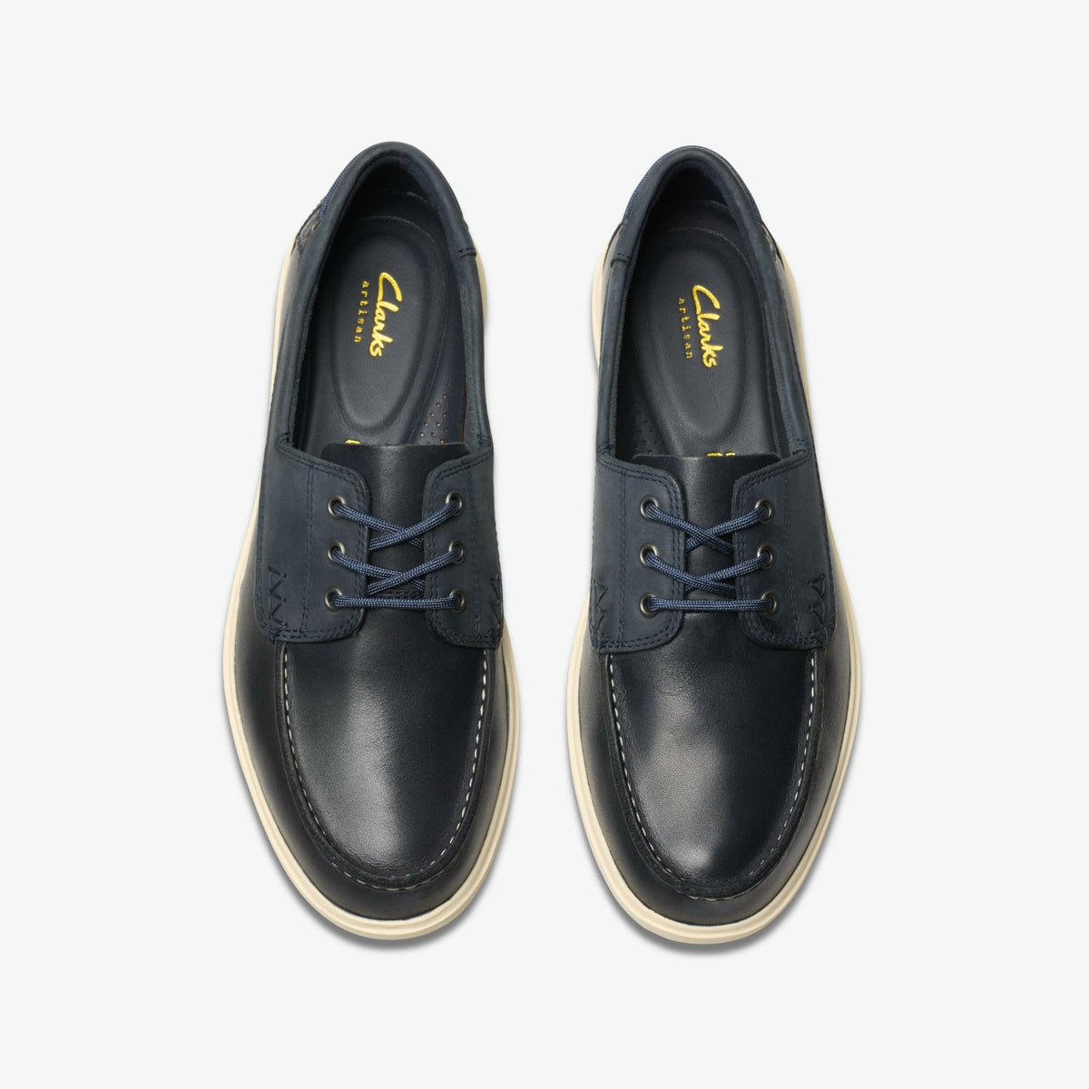 Bratton Boat Navy Leather - Clarks Men