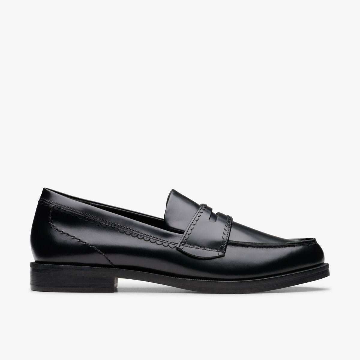 Straven Edge Black Leather - Clarks Women