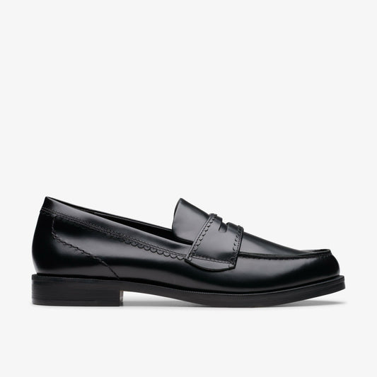 Straven Edge Black Leather - Clarks Women