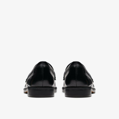 Straven Edge Black Leather - Clarks Women