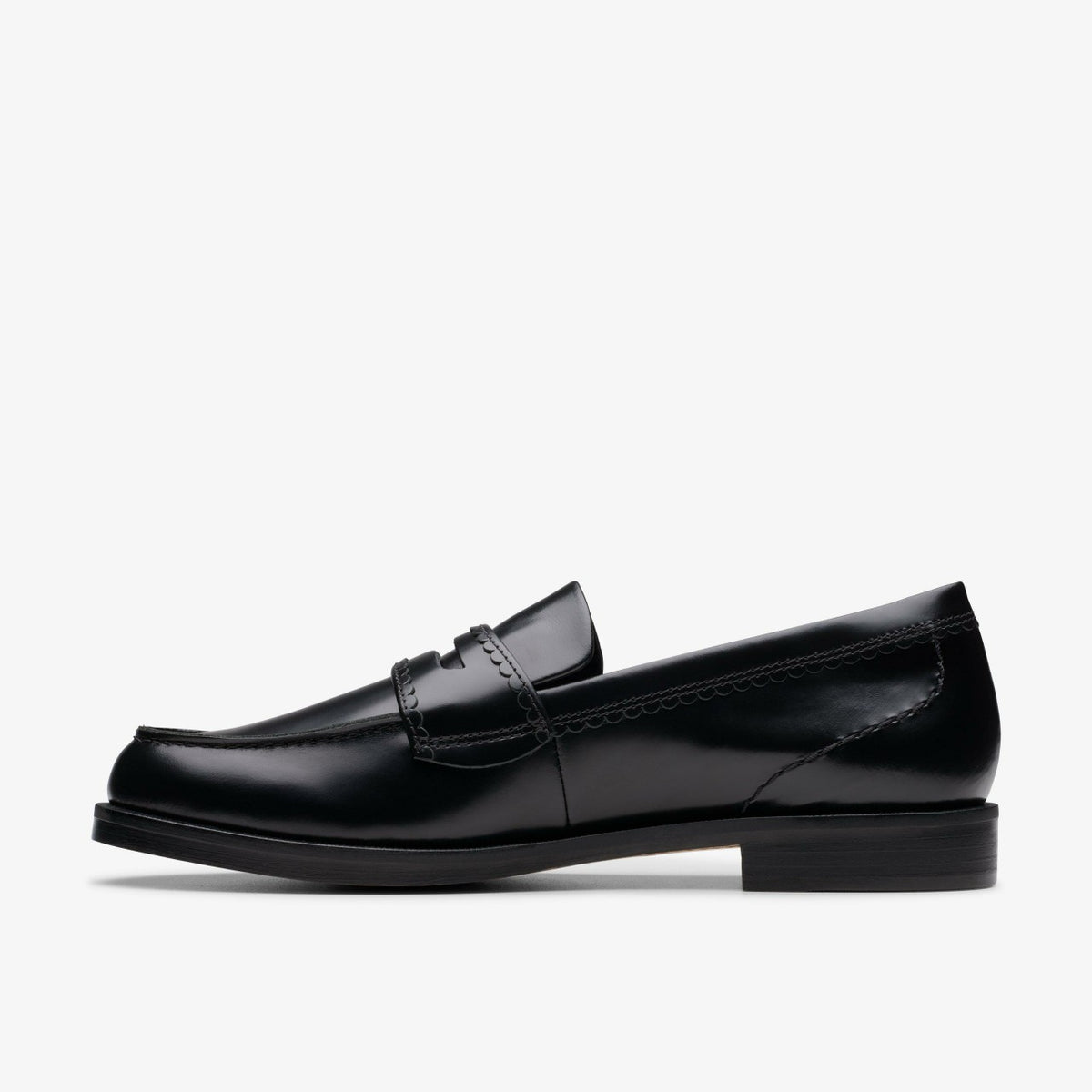 Straven Edge Black Leather - Clarks Women