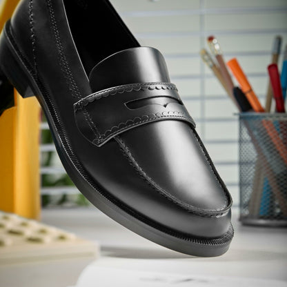 Straven Edge Black Leather - Clarks Women