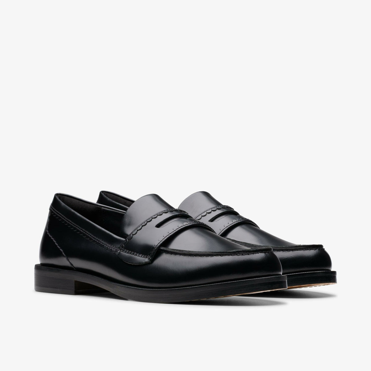 Straven Edge Black Leather - Clarks Women