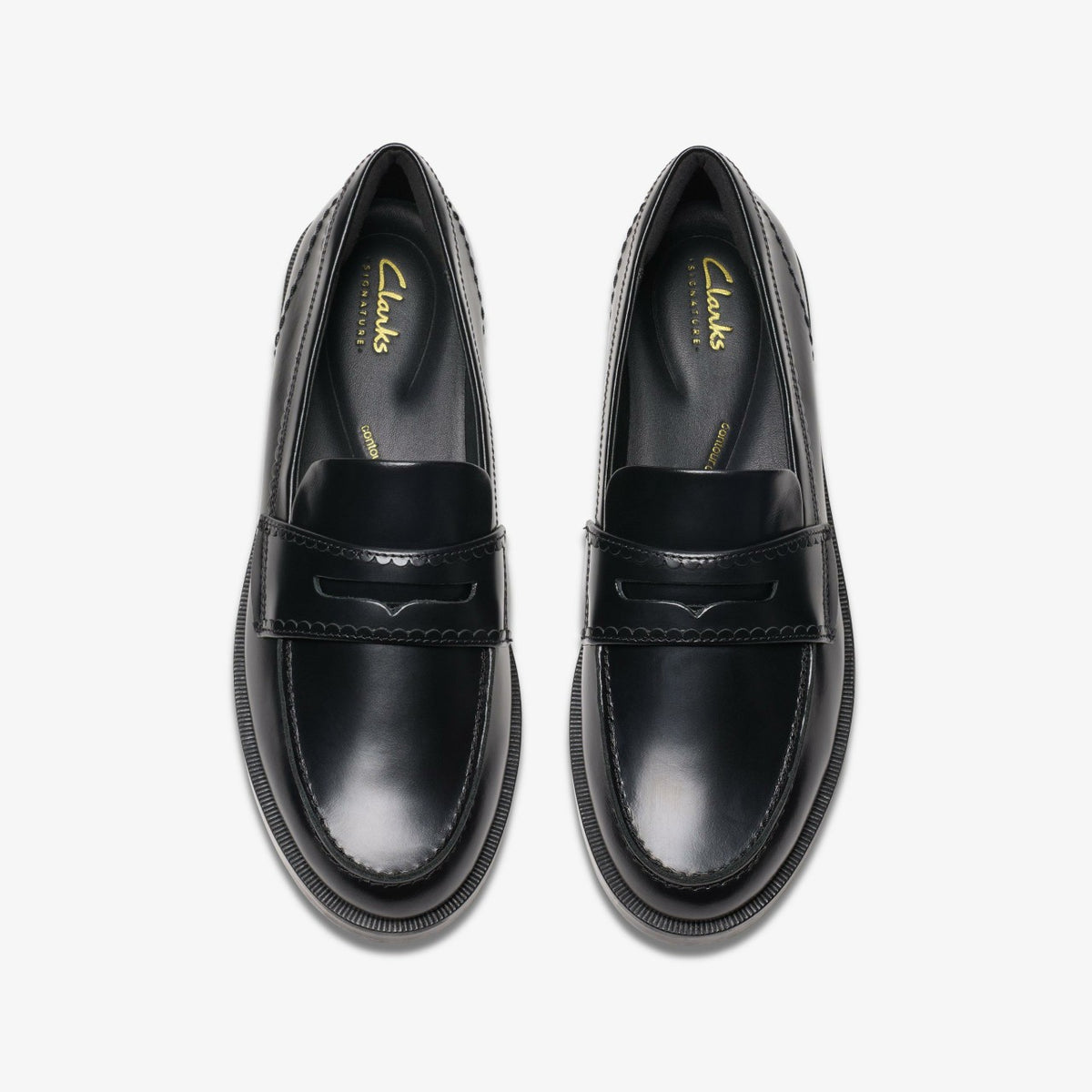 Straven Edge Black Leather - Clarks Women