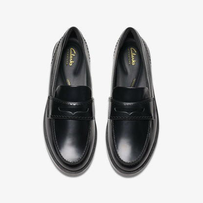 Straven Edge Black Leather - Clarks Women