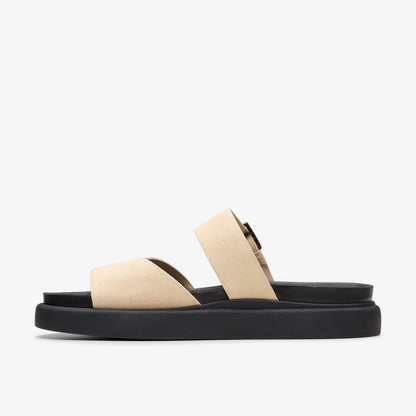 Aristella Mule Ecru Suede - Clarks Women