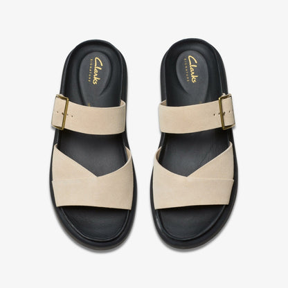 Aristella Mule Ecru Suede - Clarks Women