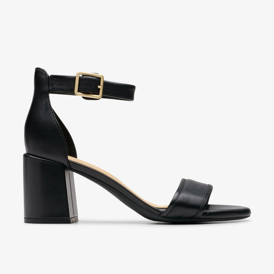 Ezoria Mae Black Leather - Clarks Women