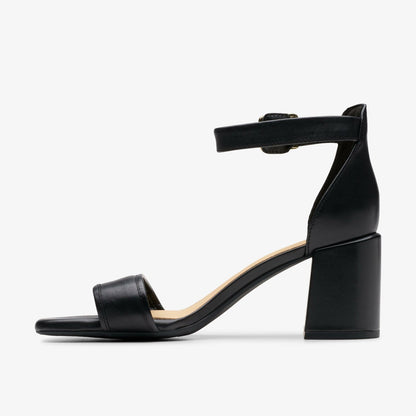 Ezoria Mae Black Leather - Clarks Women