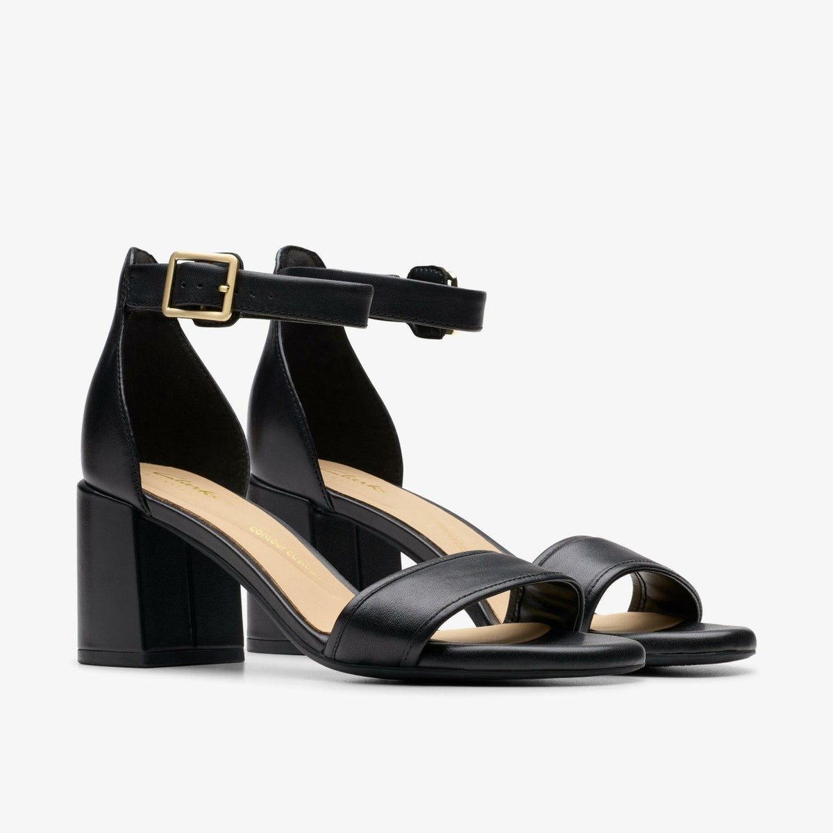 Ezoria Mae Black Leather - Clarks Women
