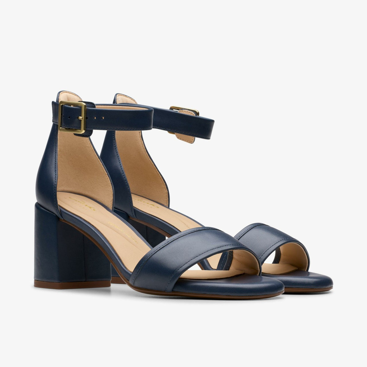 Ezoria Mae Navy Leather - Clarks Women