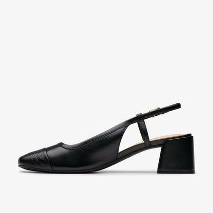 Nyta 45 Sling Black Combination Leather - Clarks Women