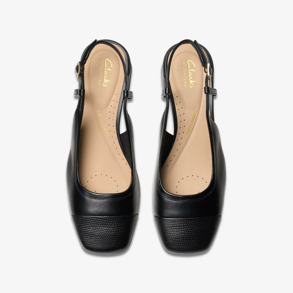 Nyta 45 Sling Black Combination Leather - Clarks Women