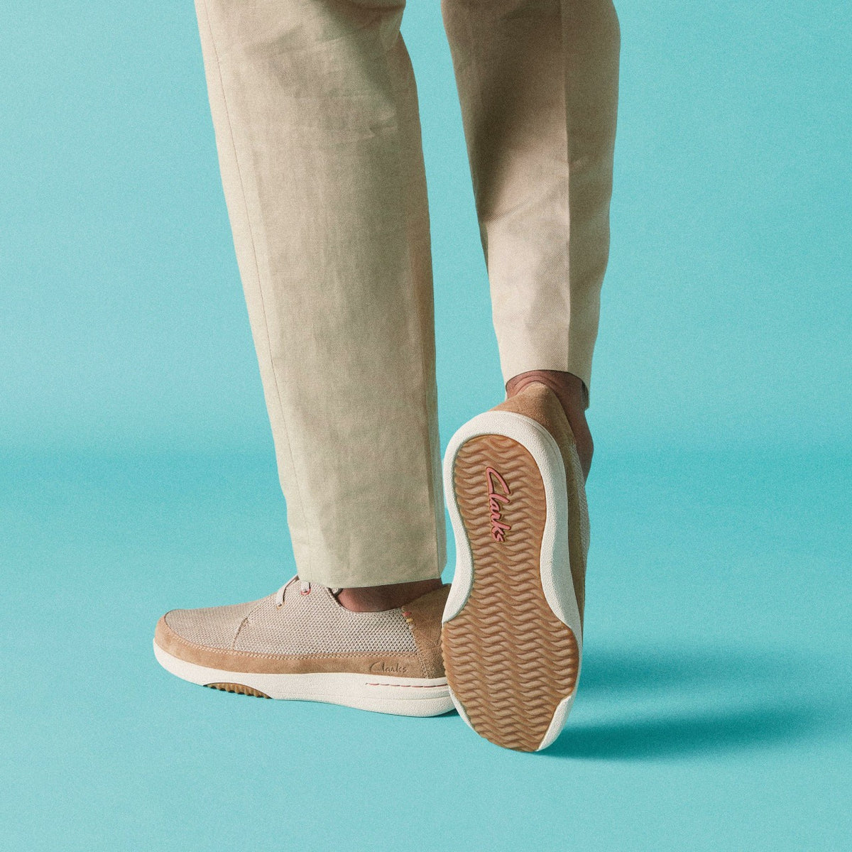 Easeway Lace Sand Combination - Clarks Men