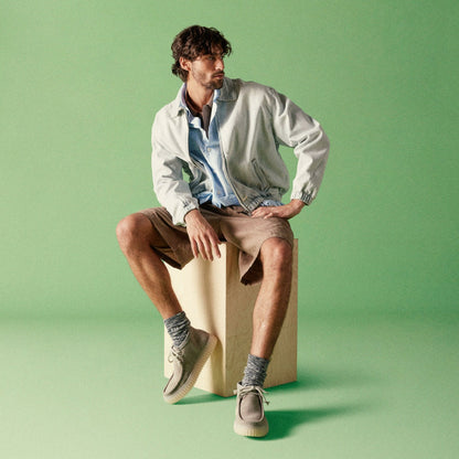 Torhill Hi Light Grey Suede - Clarks Men