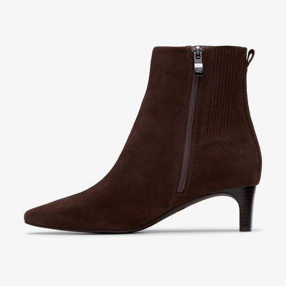 Edina Up Dark Brown Suede - Clarks Women