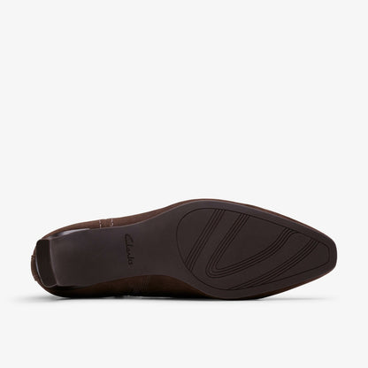 Edina Up Dark Brown Suede - Clarks Women