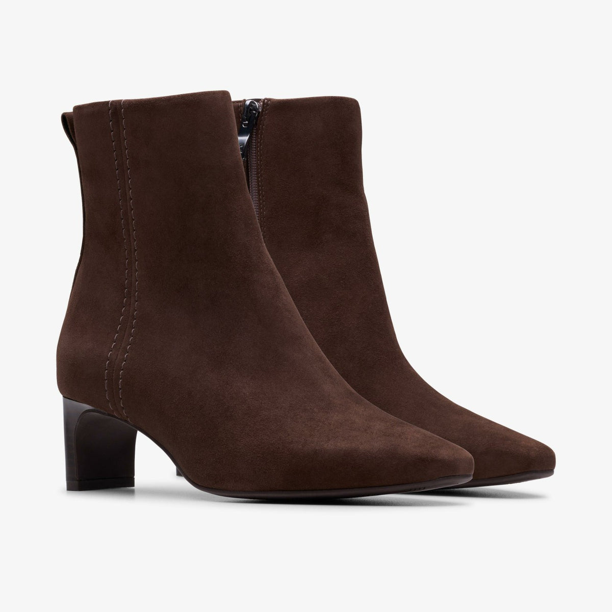 Edina Up Dark Brown Suede - Clarks Women