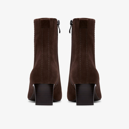 Edina Up Dark Brown Suede - Clarks Women