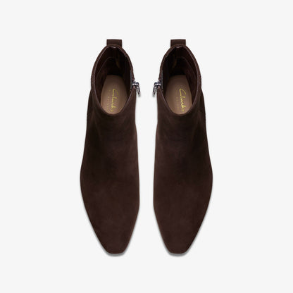 Edina Up Dark Brown Suede - Clarks Women