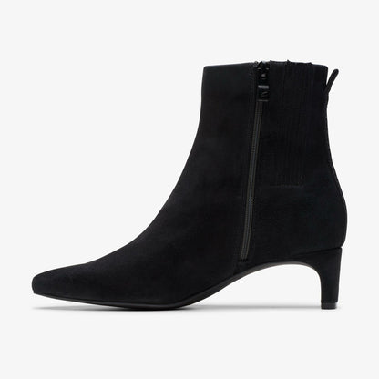 Edina Up Black Suede - Clarks Women