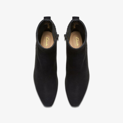 Edina Up Black Suede - Clarks Women