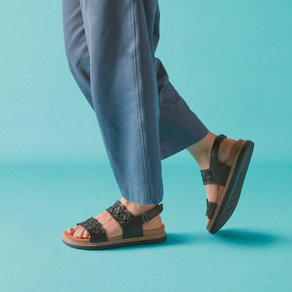 Arwell Glide Black Combination - Clarks Women