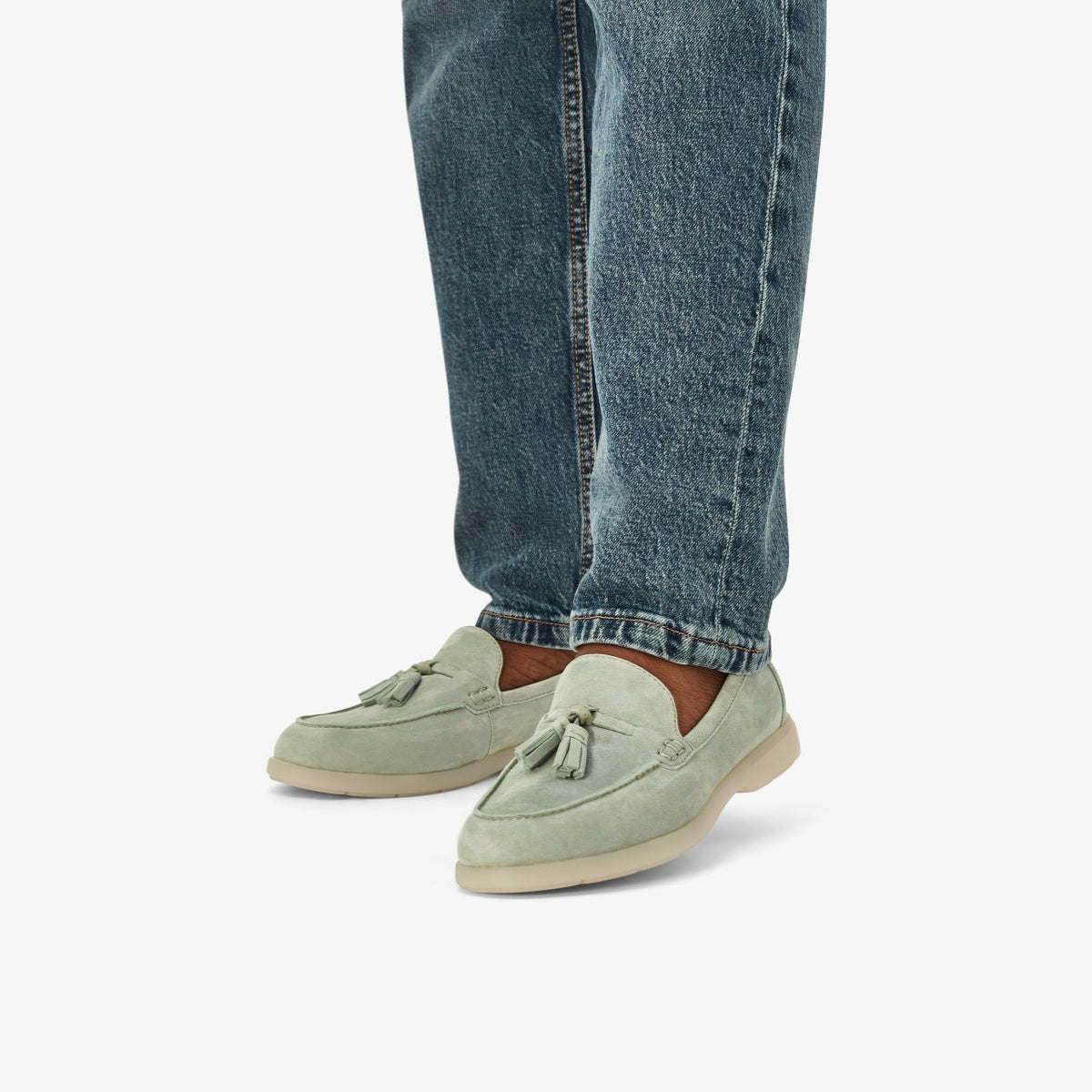 Narini Edge Light Green Suede - Clarks Women