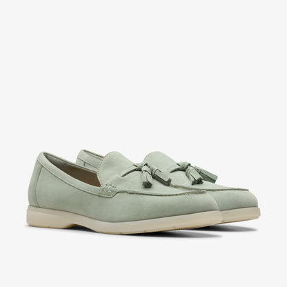 Narini Edge Light Green Suede - Clarks Women
