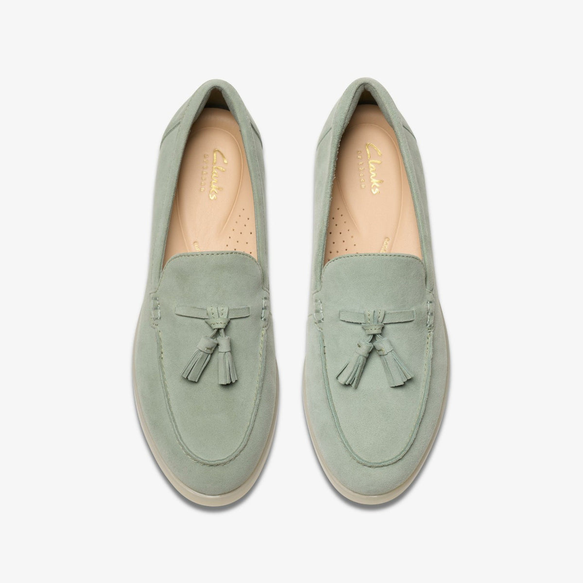 Narini Edge Light Green Suede - Clarks Women