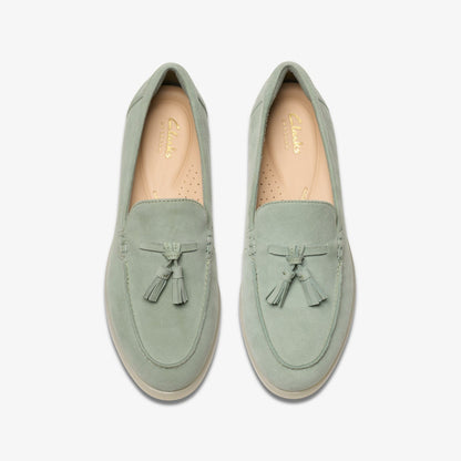 Narini Edge Light Green Suede - Clarks Women