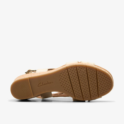 Sabina Sling Cream Leather - Clarks Women