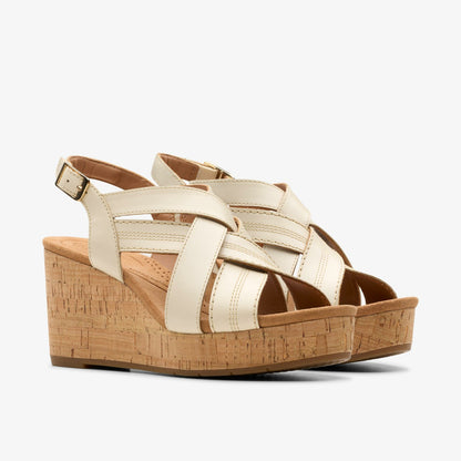 Sabina Sling Cream Leather - Clarks Women