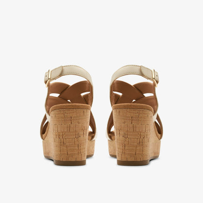 Sabina Sling Cream Leather - Clarks Women