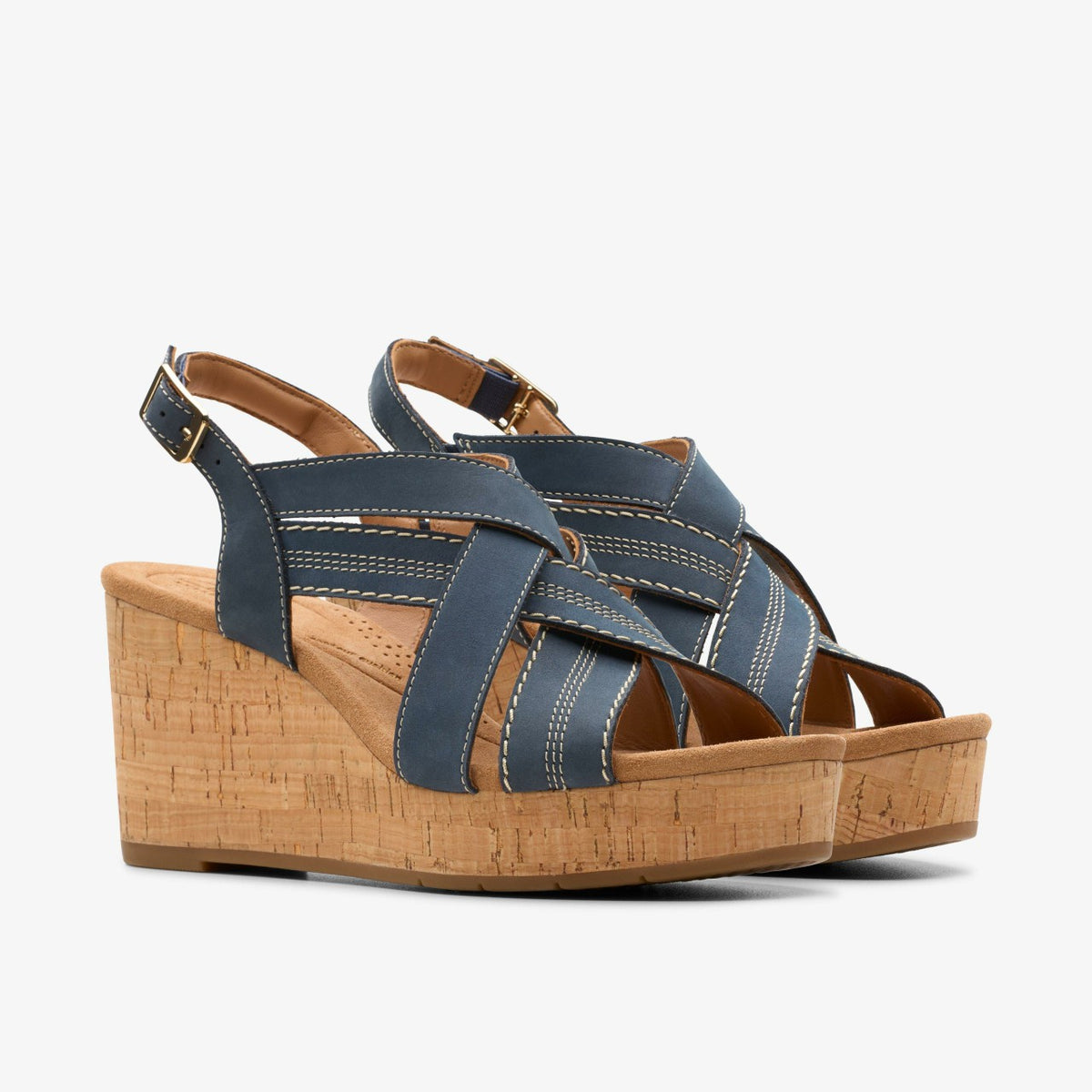 Sabina Sling Navy Nubuck - Clarks Women