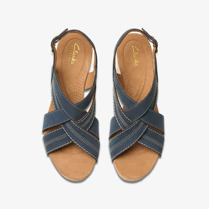 Sabina Sling Navy Nubuck - Clarks Women