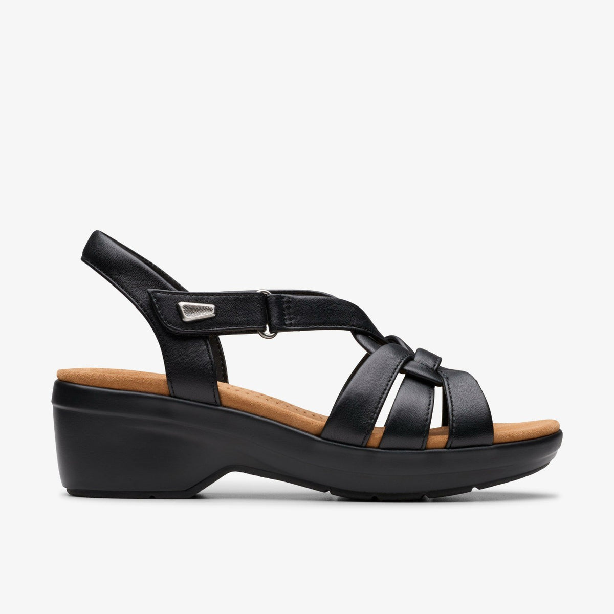 Tuleah Cross Black Leather - Clarks Women