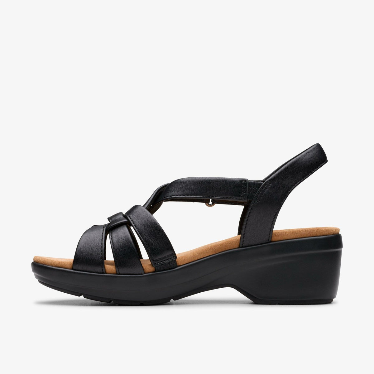 Tuleah Cross Black Leather - Clarks Women