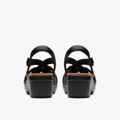 Tuleah Cross Black Leather - Clarks Women