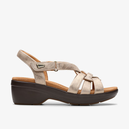 Tuleah Cross Metallic Leather - Clarks Women