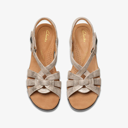 Tuleah Cross Metallic Leather - Clarks Women