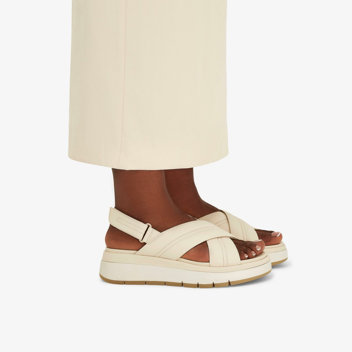 Tuscan Cross Cream Leather - Clarks Women