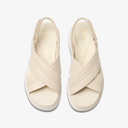 Tuscan Cross Cream Leather - Clarks Women